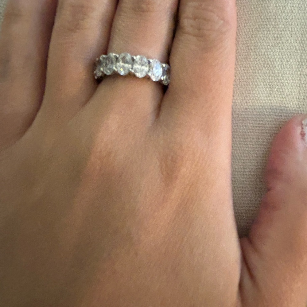 Diamonique Oval Band size 7